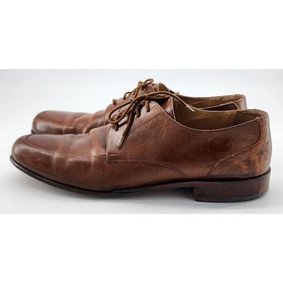 JOHNSTON‎ & MURPHY Soft Brown Italian Oxford Lace Up Dress Shoes Men\'s Size 12M main image 13